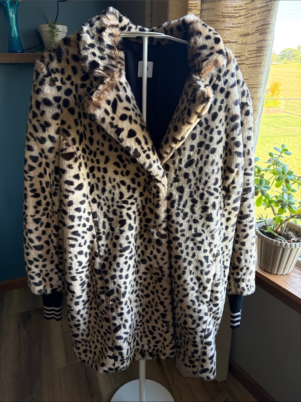 CAbi Josephine Coat Leopard Faux Fur